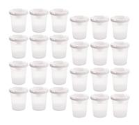 Lot de 12/24 gobelets de nettoyage pour pinceaux d'aquarelle avec couvercles pour la maison, la salle de classe, polyvalent