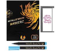 Lot de 12/24 marqueurs acryliques - Fournitures d'art à pointe fine - Stylos de coloriage en papier - Pour bois, verre, toile, tissu, céramique, scrapbooking, décorations de salle de classe