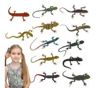 Lot de 12 accessoires de cheveux pour reptiles - Gecko réaliste - Coiffe simulée d'Halloween - Pour trajets quotidiens, Halloween, réunion scolaire, fête, cosplay, femmes et filles