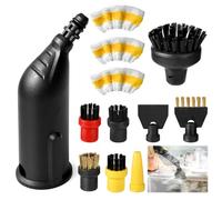 Lot de 12 Accessoires de Nettoyeur vapeur pour Kärcher Easyfix SC1 SC2 SC3 SC4, Brosse Ronde, Brosse Plate, Buse Incurvée, Brosse Vapeur Manuelle, 3 Chiffons en Microfibre, Buse Grattoir