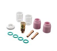 Lot de 12 accessoires de torche de soudage TIG pour WP-17 WP-18 WP-26 y compris les tasses en verre #10 résistantes à la chaleur pour lentille à gaz et joint torique