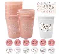 Lot de 12 accessoires Jga pour femme, team Bride To Bachelor Party Cup, enterrement de vie de jeune fille, enterrement de vie de jeune fille, décoration Jga pour femme, Bride To Be, Team Bride avec 12