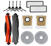 Lot de 12 accessoires pour Dreame L20 Ultra, pour Dreame X20 Pro / X20 Pro Plus, 2 brosses principales, 2 sacs à poussière, 2 filtres, 4 brosses latérales, 2 chiffons de serpillère