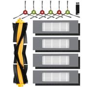 Lot de 12 accessoires pour Ecovacs Deebot N8, T8, pièces de rechange pour Ecovacs N8/ N8+/ N8 Pro/ N8 Pro+/ N7,T8/ T 8+/ T 8 AIVI/T 8 AIVI+/ T 8 MAX,T9/ T9+, ozmo 950 920,1 brosse principale, 4 Fil