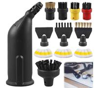 Lot de 12 accessoires pour nettoyeur vapeur Kärcher Easyfix SC1 SC2 SC4 SC5, accessoires pour nettoyeur vapeur Kärcher, brosse ronde, brosse plate, brosse à vapeur manuelle, 3 chiffons en microfibre
