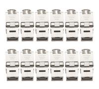 Lot de 12 adaptateurs de connecteurs réseau RJ45 Cat7 en alliage de zinc