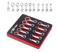 Lot de 12 adaptateurs de couple d'extrémité de boîte de 0,95 cm avec étui de transport, adaptateur de clé dynamométrique 3/8"