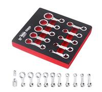 Lot de 12 adaptateurs de couple d'extrémité de boîte de 0,95 cm avec étui de transport, clé dynamométrique 3/8"