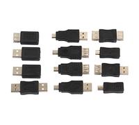 Lot de 12 adaptateurs OTG F/M pour changeur de données USB/Micro USB/Mini 5 broches