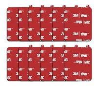 Lot de 12 adhésifs de Rechange Double Face pour Tableau de Bord, Pare-Brise, Support de téléphone, Voiture, DVR et Navigation GPS 40 x 50 mm