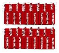 Lot de 12 adhésifs de rechange double face pour tableau de bord, pare-brise, support de téléphone, voiture, DVR et navigation GPS (rouge) 40 x 50 mm