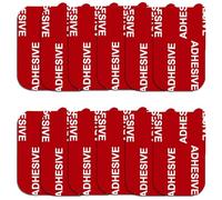 Lot de 12 adhésifs rectangulaires de rechange pour tableau de bord de voiture, support de téléphone, pièces autocollantes double face (rouge)