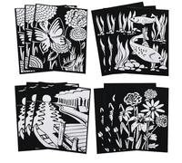 Lot de 12 affiches d'art en velours, 20,3 x 25,4 cm - Mer et floral