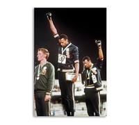 Lot de 12 affiches murales décoratives sur toile représentant les Jeux olympiques de 1968 Black Power Salute des athlètes afro-américains Tommie Smith et John Carlos pour décoration murale moderne