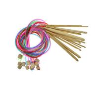 Lot de 12 aiguilles à tricoter circulaires avec câble de 3 à 10 mm - Aiguille afghane avec tube pour tapisserie, tapis, travaux manuels