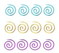 Lot de 12 aiguilles à tricoter circulaires en spirale pour tricoter à la main, convient pour les débutants en couture et tricot (3 couleurs)
