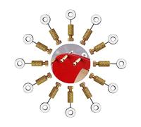 Lot de 12 aiguilles de fixation pour suture en cuir, artisanat du cuir, couture à la main, outil à main localisé, aiguille fixe pour le positionnement de suture, point de couture à position fixe 0-6