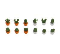 Lot de 12 aimants de réfrigérateur en forme de cactus, pour la maison, le bureau ou un usage personnel