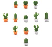 Lot de 12 aimants décoratifs de réfrigérateur, parfaits pour la maison, le bureau, un usage personnel (cactus)