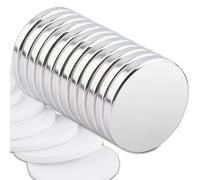 Lot de 12 aimants en néodyme extra puissants, 20 x 3 mm, aimants adhésifs pour tableaux magnétiques ? Petit aimant rond, bande magnétique autocollante, aimants plats pour réfrigérateur