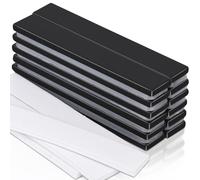 Lot de 12 aimants en néodyme extra puissants - 60 x 10 x 3 mm - Noirs - Rectangulaires - Avec adhésif double face - Pour tableau magnétique, réfrigérateur, terre rare - Pour armoire de cuisine