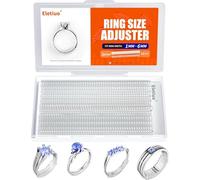 Lot de 12 ajusteurs de taille de bague pour bagues lâches invisibles en silicone transparent - 4 tailles - S'adapte à presque toutes les bagues pour homme et femme