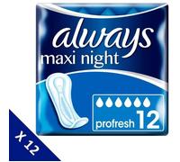 [Lot De 12] Always Serviettes Maxi Night Profresh X12