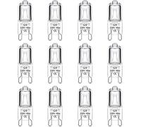 Lot de 12 Ampoule Halogène G9 40W 230V Dimmable 0-100%,480LM, Blanc Chaud 2700K, G9 Bi-Pin Base Halogène Lampe,Sans Scintillement