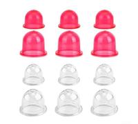 Lot de 12 ampoules d'amorçage en plastique pour carburateur de petit moteur Compatible avec les modèles Deux dimensions standard pour tondeuses et tronçonneuses
