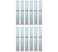 Lot de 12 ancrages au sol en acier galvanisé en forme de L 5 x 5 x 50 cm pour tour de jeu, avec 36 vis et 36 rondelles