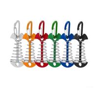 Lot de 12 ancrages de terrasse pour une utilisation en extérieur, motif arête de poisson avec ressorts réglables en acier inoxydable, alliage d'aluminium pour plus de durabilité et de résistance à la