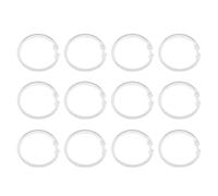 Lot de 12 anneaux de rideau de douche ronds transparents en acrylique pour salle de bain, tringle de douche, fenêtre de chambre à coucher