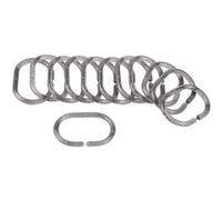 Lot de 12 Anneaux de Rideau de Douche Translucides "Vitamine II" 6cm Anthracite G