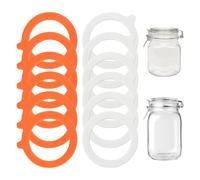 Lot De 12 Anneaux En Caoutchouc De Silicone, Joints En Caoutchouc, 95 X 73 mm, De Rechange, Pour Bocaux Weck, Joints D'Étanchéité, Bocaux Mason, De Conservation,Le Parfait(2 couleurs)