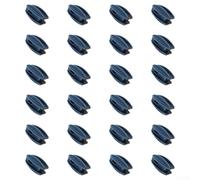 Lot de 12 anneaux isolants de clôture électrique en plastique robuste pour poteaux en bois - Résistant aux intempéries - Bleu noir (24 pièces)