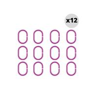 Lot de 12 anneaux pour rideaux de douche C-MINOR Rose Clair Spirella