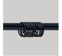 Lot de 12 anneaux pour rideaux de douche RINGO SMALL Noir mat Spirella