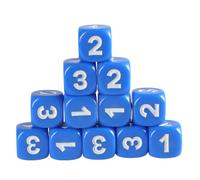 Lot de 12 appareils de couleur différents Coin arrondi 13 mm Dices Cube avec grand nombre Enfants Acrylique 6 pages Apprentissage des mathématiques Kit d'apprentissage des mathématiques