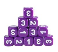 Lot de 12 appareils de couleur différents Coin arrondi 13 mm Dices Cube avec grand nombre Enfants Acrylique 6 pages Apprentissage des mathématiques Kit d'apprentissage des mathématiques