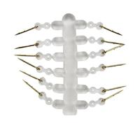 Lot de 12 appâts à la carpe en métal avec ardillons et silicones pour la pêche facile à utiliser avec des piques et des ronnies en silicone