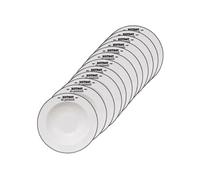 - Lot de 12 assiettes à pâtes "Bistrot des gourmands" - Blanc