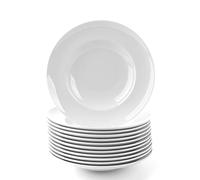 Lot de 12 assiettes à pâtes professionnelles de 30 cm