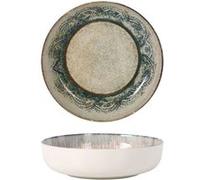 Lot de 12 assiettes bol saladiers TANIA plats ronds creux en porcelaine 75cl - Diamètre 18 cm x hauteur 4,5cm - VISIODIRECT - G