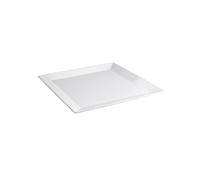 Lot de 12 Assiettes de Présentation carrées LEA, plat à salade de fruits pâtes desserts en Porcelaine Blanche - VISIODIRECT - G