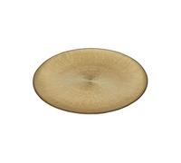 - Lot de 12 assiettes plates en verre MIRAGE - Diam 27 cm - Or - Mirage