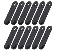 Lot de 12 attaches de câble en caoutchouc pour moto, voiture, produit mécanique, câble de chargeur domestique, 57 x 12 mm, noir