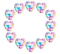 Lot de 12 attrape-soleil en cristal coloré en forme de cœur pour lustres à suspendre, 27 mm arc-en-ciel, décoration de mariage