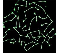 Lot de 12 autocollants muraux constellations lumineuses, phosphorescents, décoration de chambre