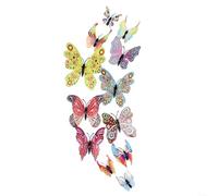 Lot de 12 autocollants muraux papillon 3D pour décoration de chambre à coucher et de salon, matériau d'impression de film plastique pour une durabilité extérieure (9#)