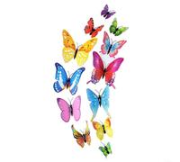 Lot de 12 autocollants muraux papillon 3D pour décoration de chambre à coucher et de salon, matériau d'impression de film plastique pour une durabilité extérieure (11#)